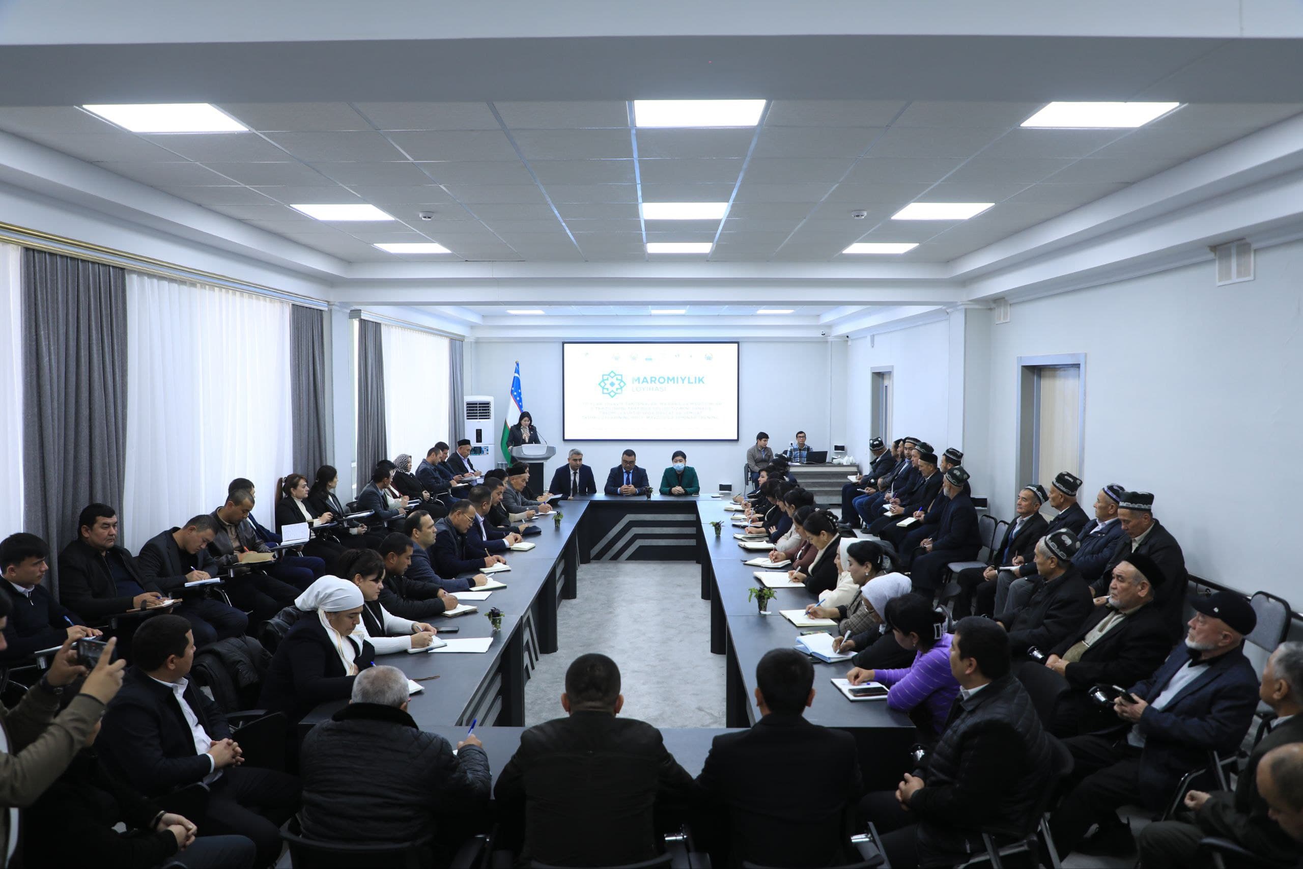 “Maromiylik” loyihasi doirasidagi seminarlar Surxondaryo viloyatida boshlandi